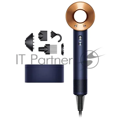 Фен Dyson HD07 синий/медный, 1600 Вт, компактный, ионизация