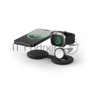 Переносное зарядное устройство Satechi Qi2 OntheGo 2-in-1 Wireless Charger, черный