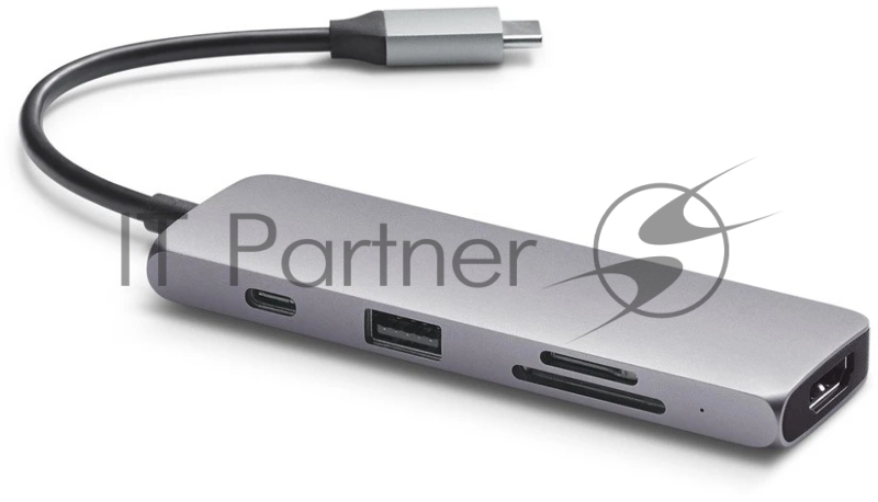 USB-концентратор Satechi ST-UCMPAM, USB Type-C, USB 3.0/USB Type-C/HDMI/SD/micro-SD, USB Type-C