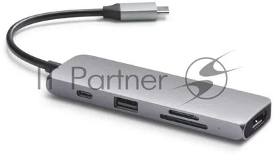 USB-концентратор Satechi ST-UCMPAM, USB Type-C, USB 3.0/USB Type-C/HDMI/SD/micro-SD, USB Type-C