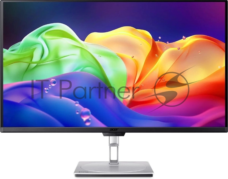 Монитор 31.5" Acer ProCreator PE320QKXsmiiphuzx QD OLED 3840x2160, 240 Гц, 0.01 мс, 16:9, 250 кд/м², 2xHDMI 2.1, DP 2.1, USB-C (90 Вт PD), USB Hub (2x USB-A), 3.5 Jack, динамики (2x5 Вт), HDR10+, FreeSync Premium Pro, серебристо-черный