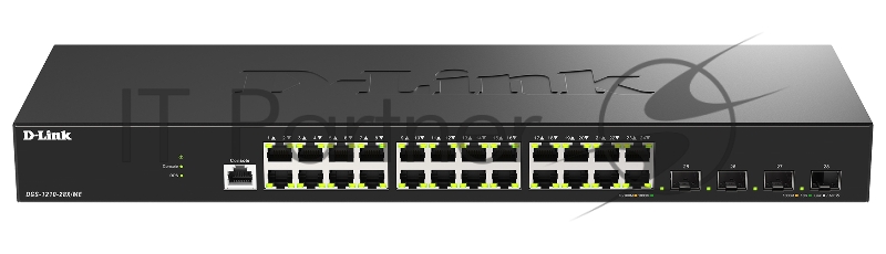 Коммутатор D-Link DGS-1210-28X/ME/C1A, 24×1 Гбит/с + 4×10 Гбит/с SFP+, управляемый