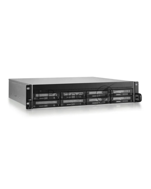 NAS-хранилище TerraMaster U8-500 Plus 2U 10C 1,7(4,7)GhzCPU/16Gb(64)/RAID0,1,10,5,6,JBOD/up to 8 HS SATA(3,5'/2,5')/2xM.2 2280 NVMe/3xUSB3.2 1xUSB Type-c/HDMI/2x10GbE RJ-45/iSCSI/1xPS/1YW/no rails