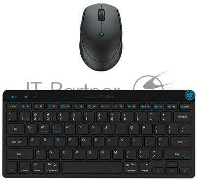 Комплект клавиатура+мышь JLab GO беспроводной, USB, 1600 DPI, чёрный