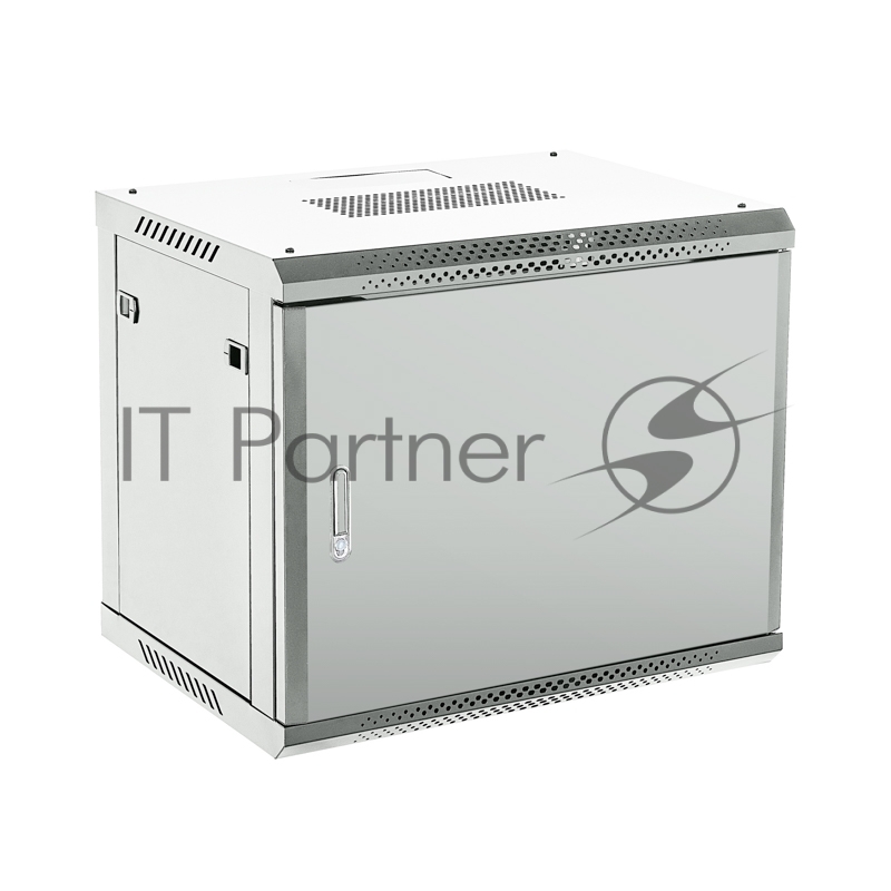 Шкаф коммутационный Rexant настенный 9U 600x600 мм пер. дв. металл серый