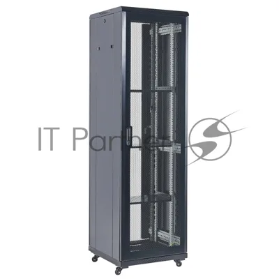 Шкаф коммутационный Rexant напольный 18U 600x600 мм пер. дв. перфор. черный