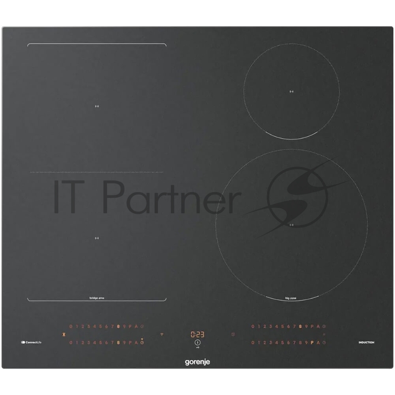 Индукционная варочная поверхность Gorenje GI6433SRWF, 4 конфорки, с зоной расширения, стеклокерамика, 7360 Вт