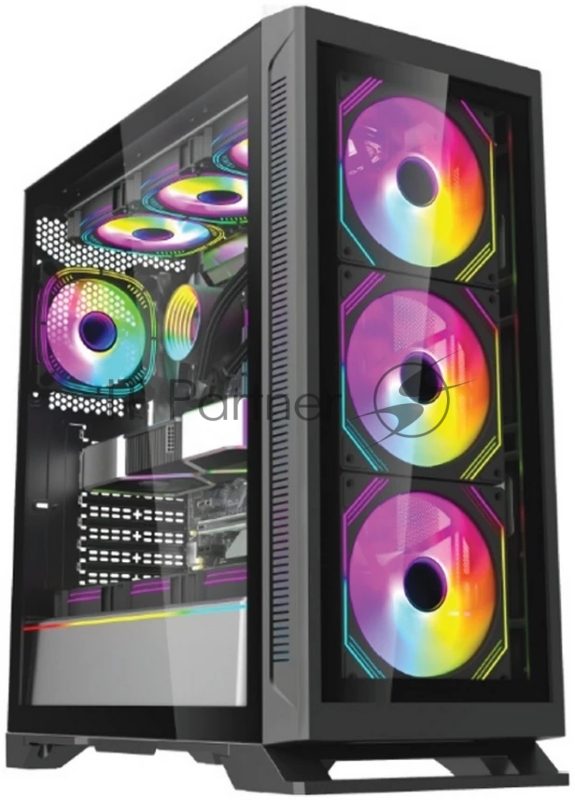 Компьютерный корпус Forza FZ-G901 EATX Case, black, w/o psu,Tempered glass front panel, 2x3,5", 2x2,5",USB3.0*1+USB3.0
