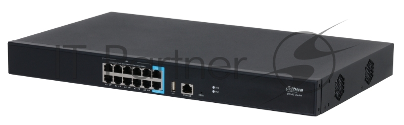 Wi-Fi-контроллер Dahua DH-AC10, 2×1 Гбит/с WAN + 10×1 Гбит/с LAN (PoE+), с лицензией на 10 точек доступа