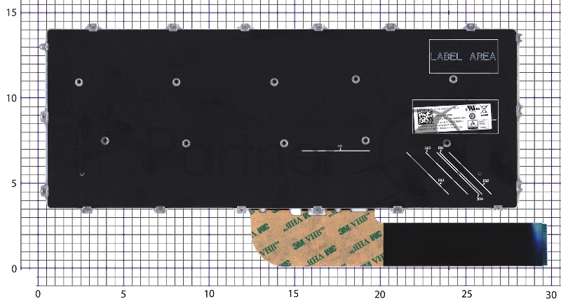 Клавиатура для ноутбука Dell Inspiron 14 5480 5481 5482 5485 5488 черная без подсветки