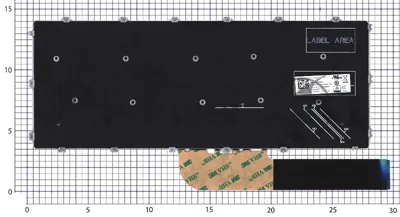 Клавиатура для ноутбука Dell Inspiron 14 5480 5481 5482 5485 5488 черная без подсветки