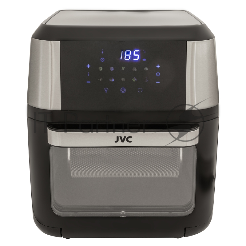 Аэрогриль JVC JK-MB060 черный, 2000 Вт, 12 л, сенсор, 9 программ