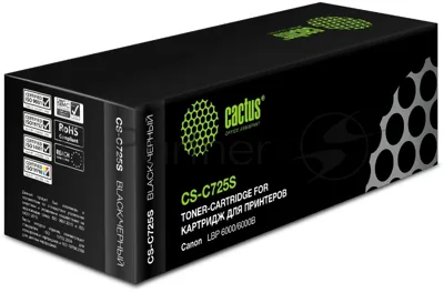 Картридж лазерный Cactus CS-C725S-6 C725S черный (1600стр.) для Canon i-Sensys 6000/6000b
