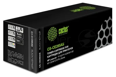 Картридж лазерный Cactus CS-CE285AS-6 CE285AS черный (1600стр.) для HP LJ P1102/P1102W/M1130/M1132