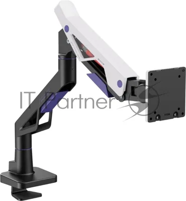 Кронштейн для мониторов Ultramounts UM741BW черный/белый 24"-57" макс.30кг крепление к столешнице поворот и наклон