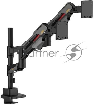 Кронштейн для мониторов Ultramounts UM744BG черный/серый 24"-57" макс.27кг крепление к столешнице поворот и наклон