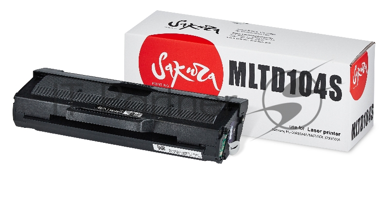 Комплект MLTD104S Sakura из 2х картриджей для Samsung, черный, 1500 к.