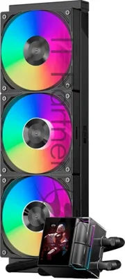 Система жидкостного охлаждения PcCooler DS360 Display ARGB Soc-AM5/AM4/1200/1700/1851 черный 4-pin 39.8dB Al LCD 310W Ret (DS360-BKAWXY-GL)
