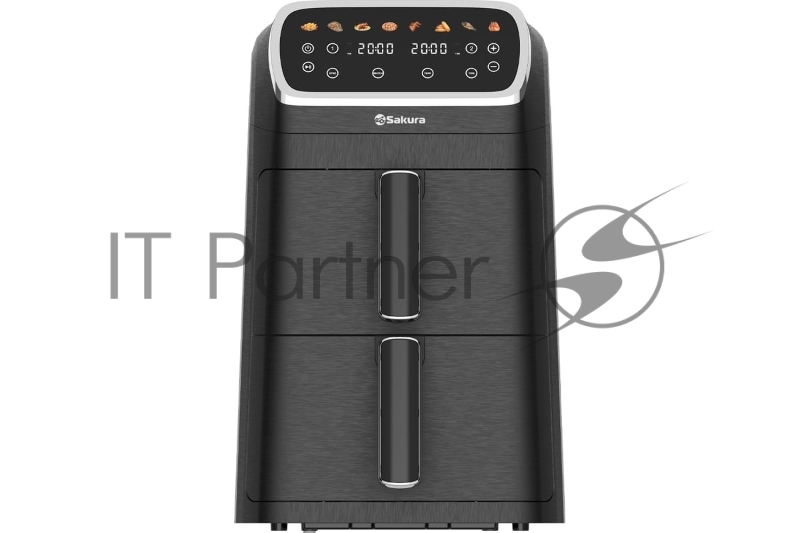 Аэрогриль Sakura SA-7694BK черный, 2600 Вт, 10 л, сенсор, 8 программ