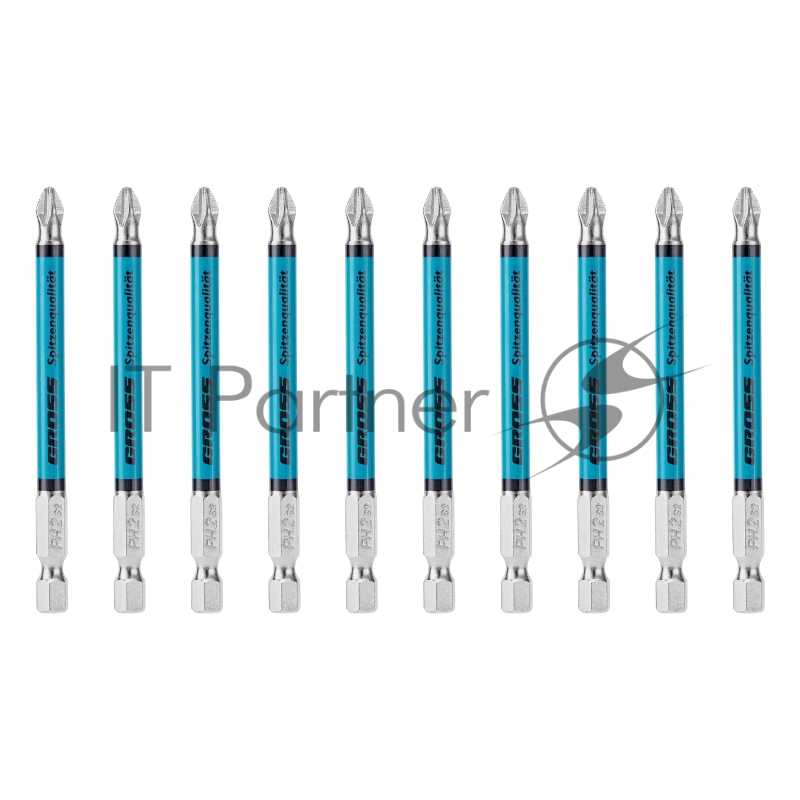 Бита Gross PH2х90 мм, сталь S2, кругл., 10 шт.