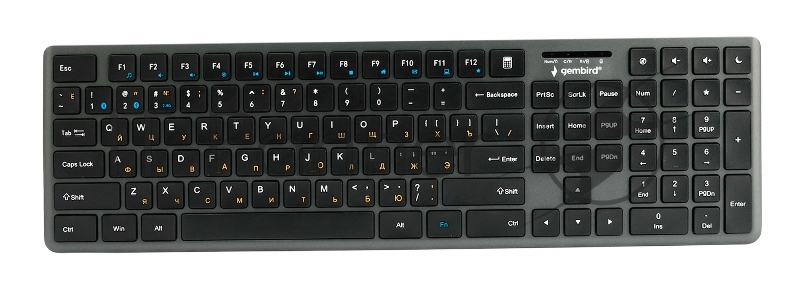 Клавиатура Gembird KBW-8460 беспроводная, Bluetooth, радиоканал, чёрный