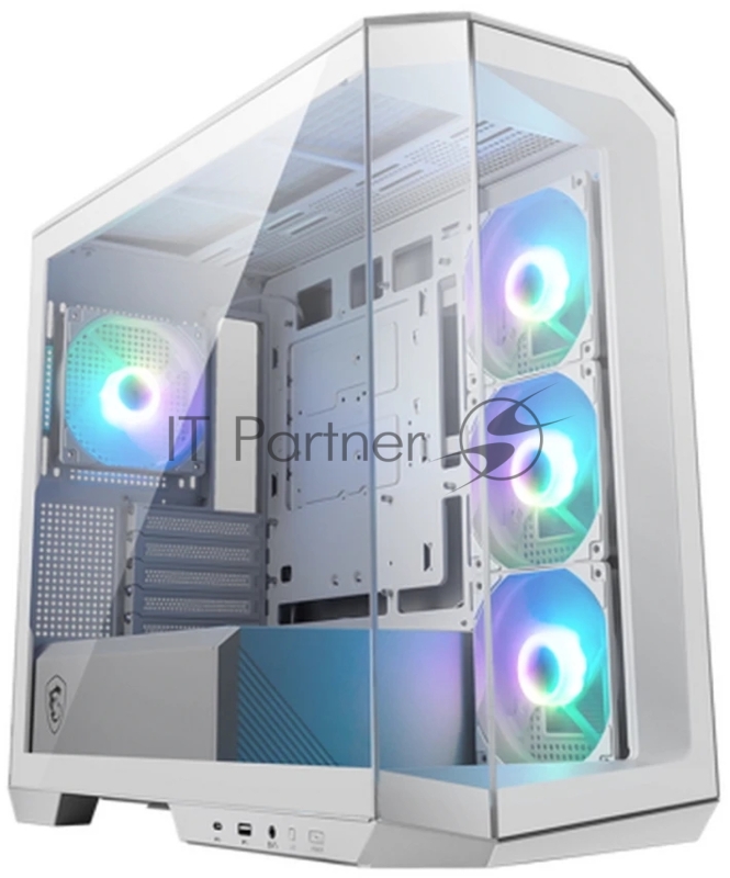 Компьютерный корпус MSI MAG Pano M100R PZ White , Micro-ATX, 1xUSB 3.2 Gen 1, 1xUSB 3.2 Gen2 Type-C, 4x120мм ARGB Fan, ARGB+PWM Control Board, TG, WHITE
