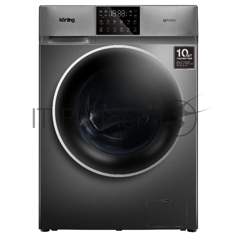 Стиральная машина KORTING KWD 60DV107 Gr серый, загрузка фронтальная 10 кг, 1200 об/мин, класс B