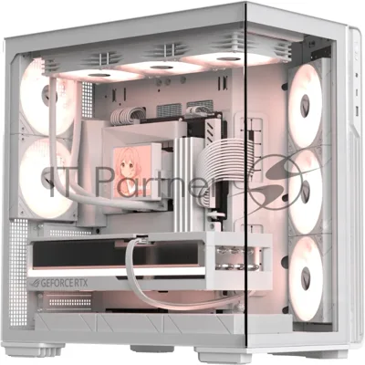 Компьютерный корпус Formula V Line Crystal Z7 PA White, ATX, TYPE-C*1, USB3.0*1, Front+Side Glass, SIDE 3x PERFORMANCE ARGB, REAR 2x PERFORMANCE ARGB