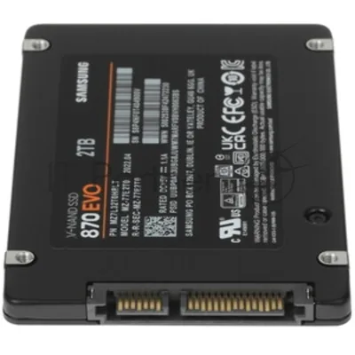 Твердотельный накопитель SSD Samsung 2.5" 2TB 870 EVO Client SSD MZ-77E2T0 SATA 6Gb/s, 560/530, MTBF 1.5M, 3D V-NAND TLC, 2048MB, 1200TBW, 0,33DWPD, RTL MZ-77E2T0B/AM