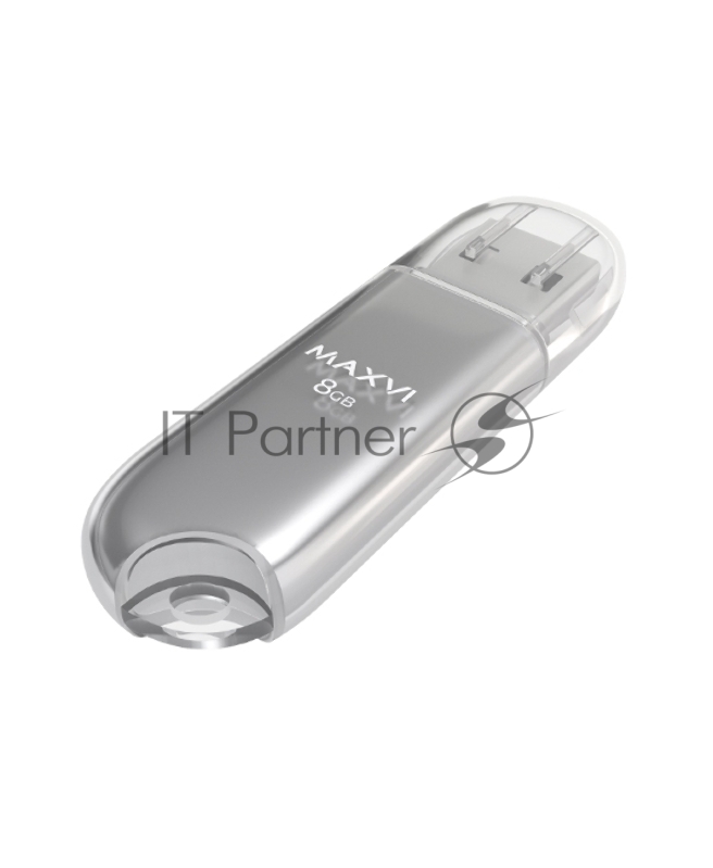 Флешка USB Maxvi P1 (FD8GBUSB20C10P1 silver), 8Gb, USB 2.0, R/W 12/5, серебристый
