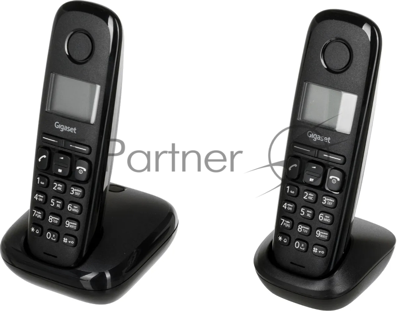 Радиотелефон Dect Gigaset A170 DUO черный (труб. в компл.:2шт) АОН