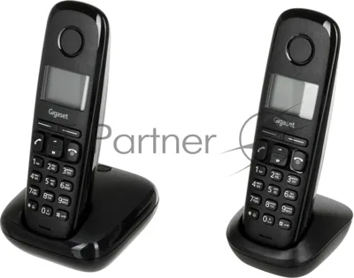 Радиотелефон Dect Gigaset A170 DUO черный (труб. в компл.:2шт) АОН