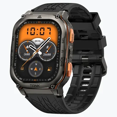 Умные часы KOSPET Tank M3 Ultra, 1.96" AMOLED, Bluetooth 5.0, GPS, IP69K, черный
