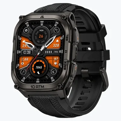 Умные часы KOSPET Tank M4, 1.96" AMOLED, Bluetooth 5.3, GPS, 10 ATM, IP69K, черный