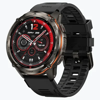 Умные часы KOSPET Tank T3 Ultra 2, 1.43" AMOLED, Bluetooth, IP69K, черный