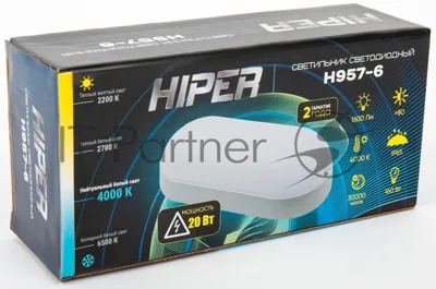 Светильник Hiper H957 ЖКХ H957-6 наст.-потол. 4000K цв.св.:белый белый (H957-6)