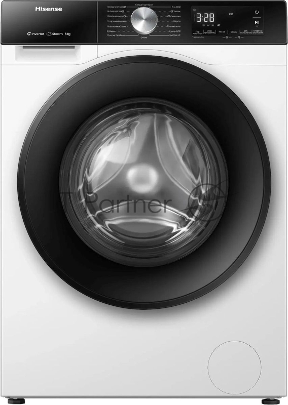 Стиральная машина Hisense WF3S6021BWU белая, загрузка фронтальная 6 кг, 1200 об/мин, класс A+++