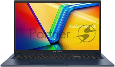 Ноутбук Asus Vivobook 17 X1704VA-AU982 Core 5 120U 16Gb SSD512Gb Intel Graphics 17.3" IPS FHD (1920x1080) без ОС blue WiFi BT Cam (90NB13X2-M00ML0)
