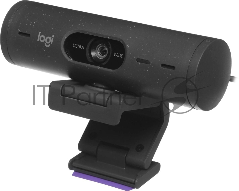 Веб-камера Logitech Brio 500 1920x1080, 30 кадр/с, USB Type-C, микрофон (2 шт, шумоподавление), автоматическая фокусировка, автоосвещение, универсальное крепление