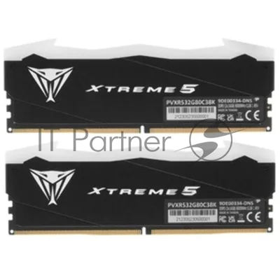 Оперативная память Patriot Viper Xtreme 5 Aurum, DDR5, 32GB (2x16GB), 8000 MHz, CL38, с радиатором, золотистый