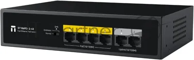 Коммутатор Netis ST106PDI-2-43, 4×100 Мбит/с PoE + 2×100 Мбит/с Uplink, неуправляемый