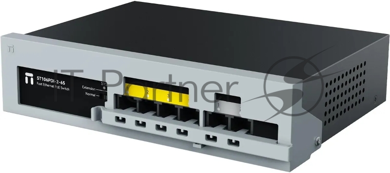 Коммутатор Netis ST106PDI-2-65, 4×100 Мбит/с PoE+ + 2×100 Мбит/с Uplink, неуправляемый