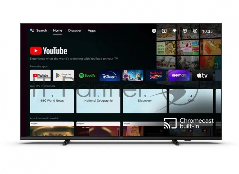 Телевизор гостиничный Philips 65" 65HFL4518U/12 черный LED UHD 60Hz Smart TV Android TV 2GB/16GB