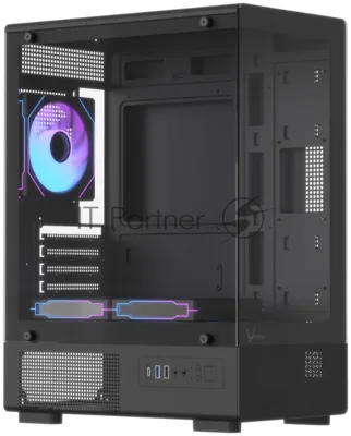 Корпус Formula Crystal Z1CM v2 черный без БП mATX 5x120мм 1xUSB3.0 audio bott PSU