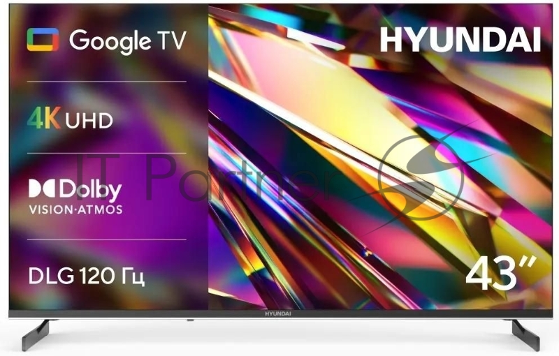 Телевизор Hyundai 43" H-LED43BU7011 черный LED UHD 60Hz Smart TV 2GB/16GB