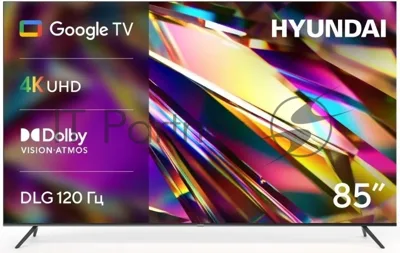 Телевизор Hyundai 85" H-LED85BU7011 Metal черный черный LED 4K UHD 60Hz Smart TV Google TV 2GB/16GB