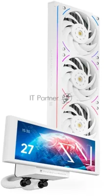 Водяное охлаждение для процессора Thermalright Trofeo Vision 360 (360mm, LED, White, ARGB/Fans: 3x120mm, 69CFM, 27dBA, 2150RPM/Pump height 102mm, 6400RPM, Rad thickness 27mm/S: 1700, 1200, 1851, 115X, 2011, 2066, AM5, AM4)