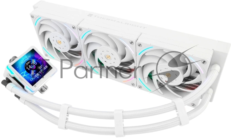 Система жидкостного охлаждения Thermalright Elite Vision 360 (360mm, LED, White, ARGB/Fans: 3x120mm, 69CFM, 27dBA, 2150RPM/Pump height 63mm, Rad thickness 27mm/S: 1700, 1200, 1851, 115X, 2011, 2066, AM5, AM4)
