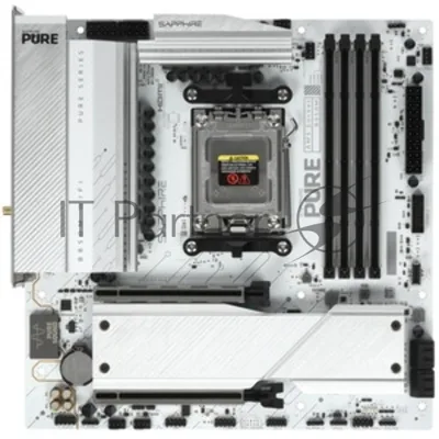 Материнская плата Sapphire B850M PURE WIFI, AM5, AMD B850, 4xDDR5, 4xSATA, 2xM.2, 2xPCIe x16, DisplayPort, HDMI, 1x2.5Gb LAN, USB Type-C, 3x3.5 мм, 7.1, microATX