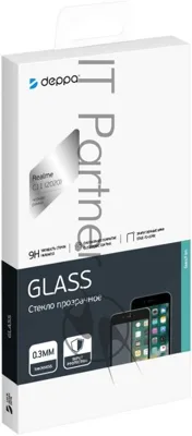 Защитное стекло для экрана Deppa черный для Realme C11 1шт. (62687)